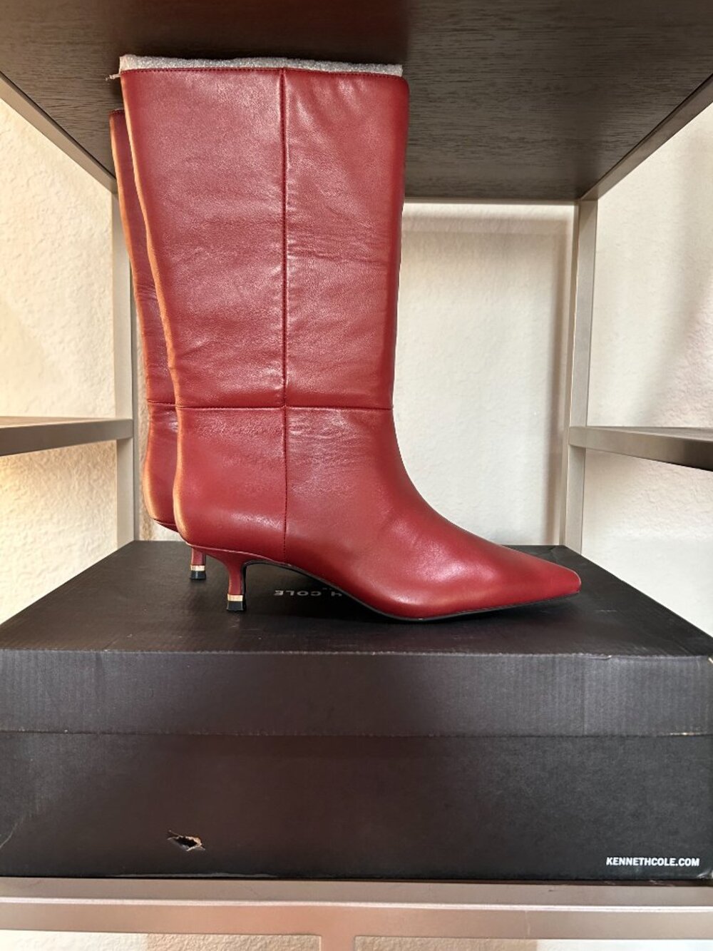 Kenneth Cole Leather Mid-Calf Boots - Picture 6 of 9